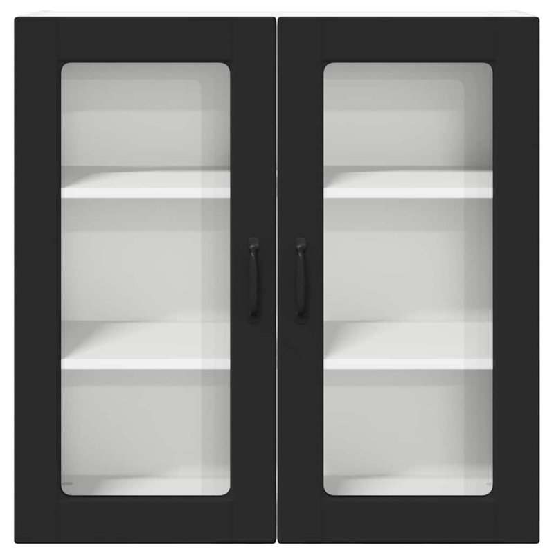 Vidaxl Kitchen Wall Cabinet Brown Oak 60 X 31 X 80 Cm Engineered Wood, Black, 80cm H x 80cm W x 31cm D