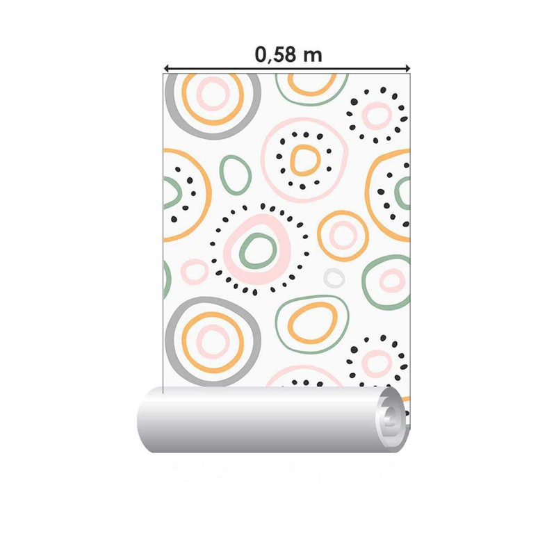 Rouleau de papier peint adhésif Aldesina, L 126 po x l 24 po