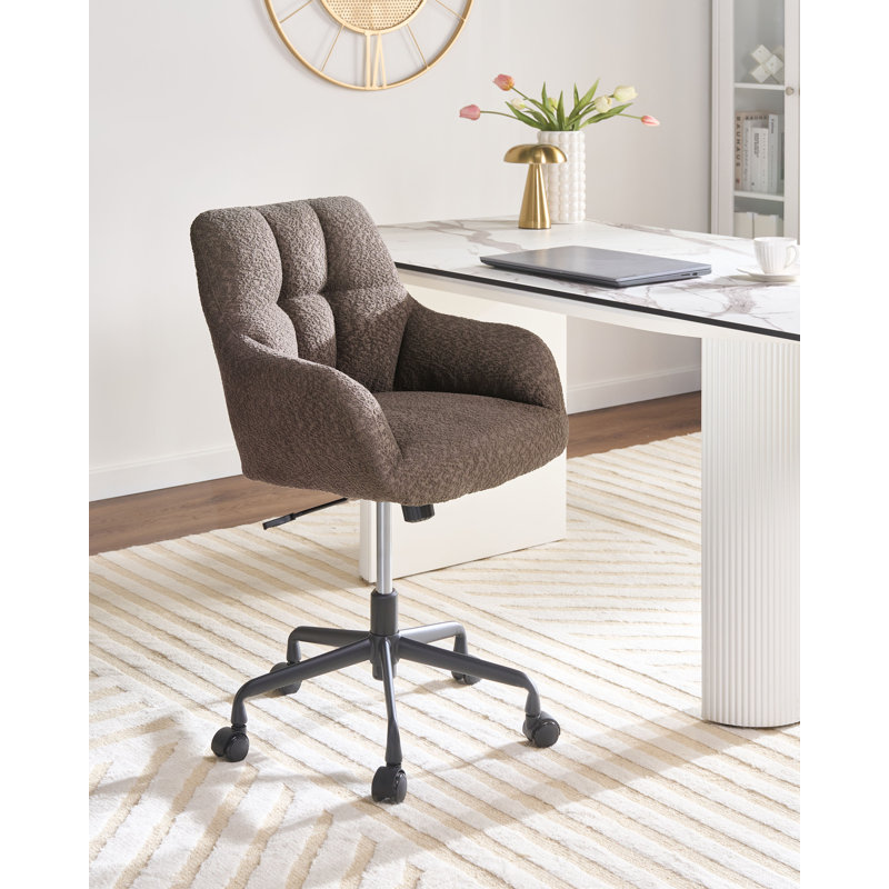 17 Stories Tasheona Boucle Office Chair