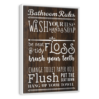 Rustic Bathroom Rules