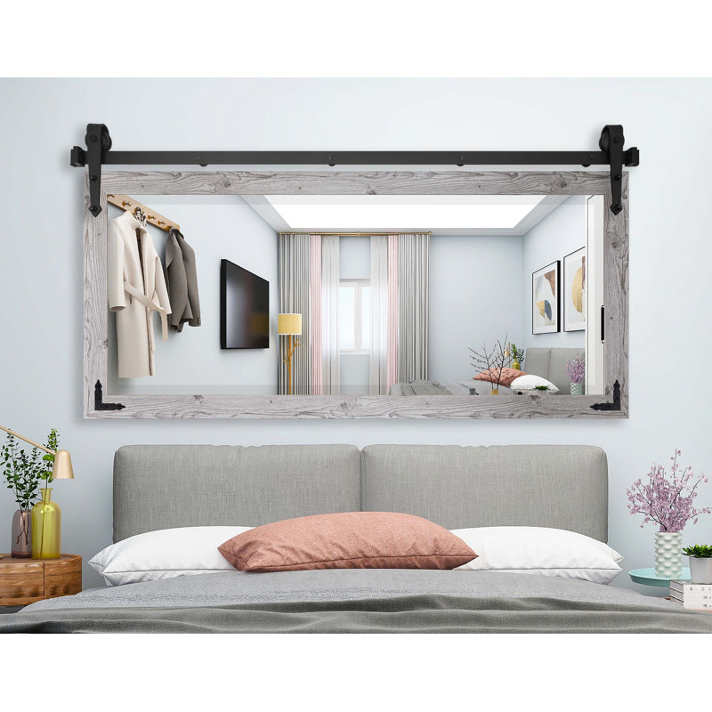 Miroir pleine grandeur N Peace, H 30,5 po x l 71 po, Blanc cassé