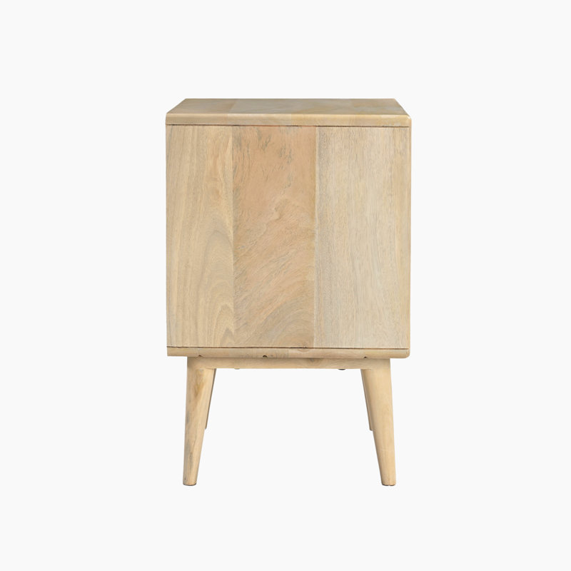 35cm W Solid Wood Bedside Table