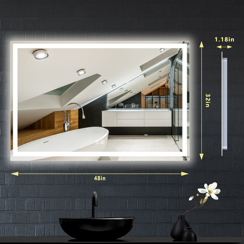 Naliyah Flat Wall Mirror, 48" x 32"