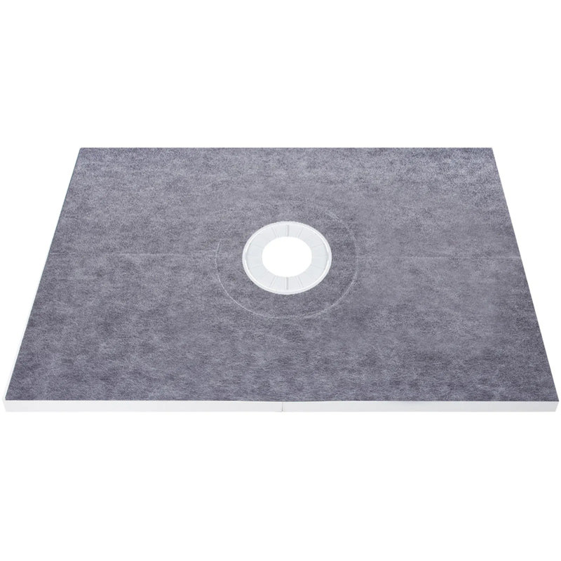 Shower Curb Kit 38 x 60 inch Stainless Steel, EPS Foam, HDPE, XPS, PVC 1 Set Waterproof Central Drain Easy to Install