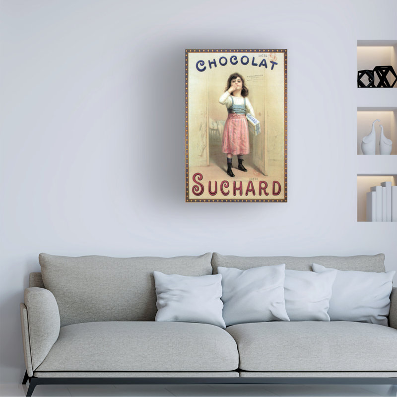 «Inconnu», affiche publicitaire d'art sur toile pour Suchard, France, 1900, H 24 po x l 16 po