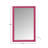 Varsha Rectangle  Glossy Hot Pink Mirror-1445506126