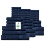 Ensemble de serviettes de bain 100% coton 100% coton luxueusement moelleux Certifié GOTS et OEKO-TEX