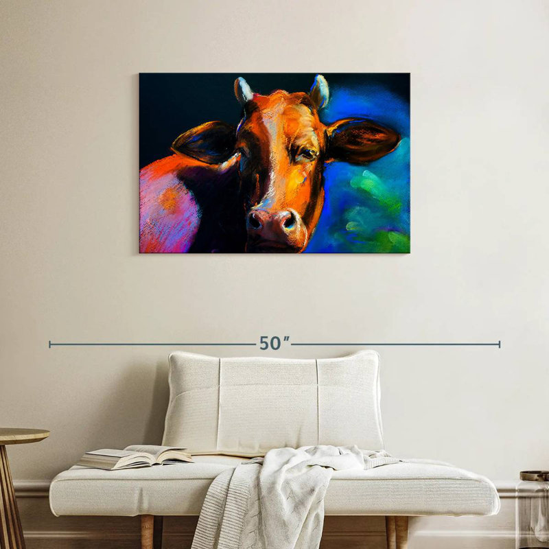 Brampt Cow Head, 24" H x 36" W