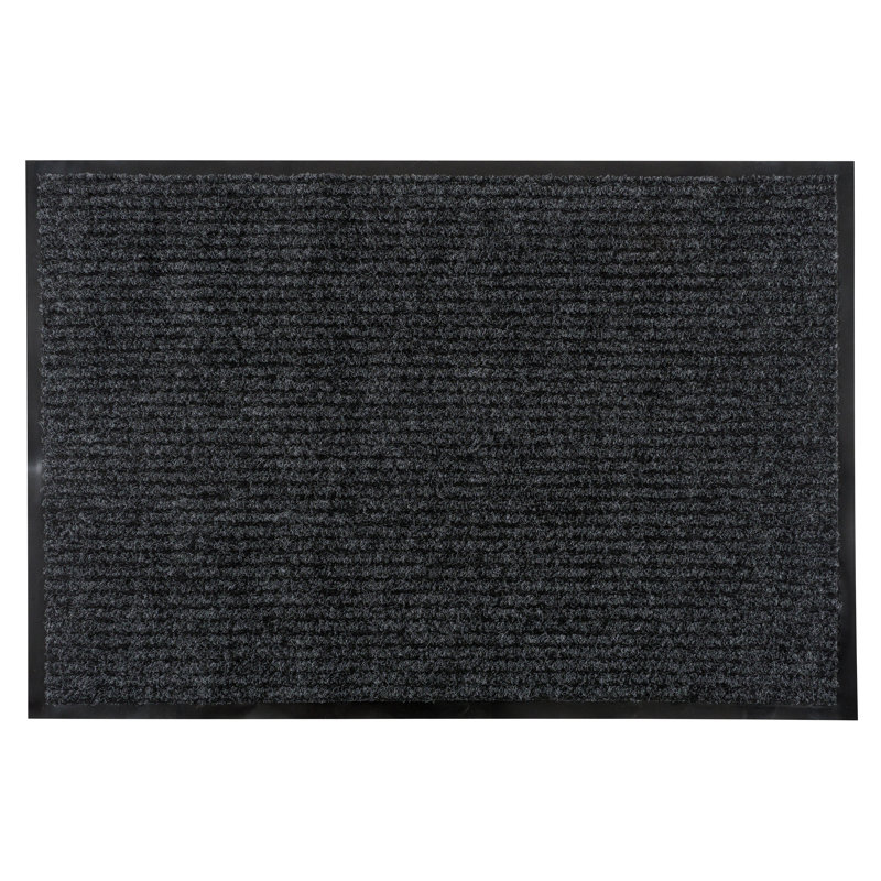 Tapis d'entrée antidérapant Meltham, Rectangle 2 pi x 3 pi, Gris foncé