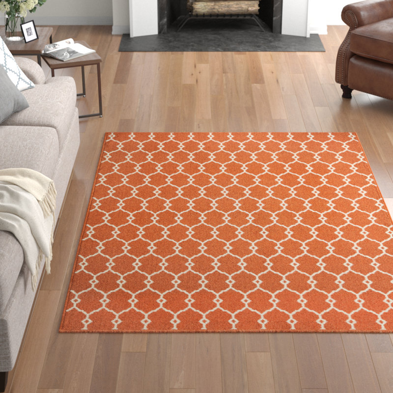 Tapis orange Yepez, Rectangle 7 pi 10 po x 10 pi 10 po