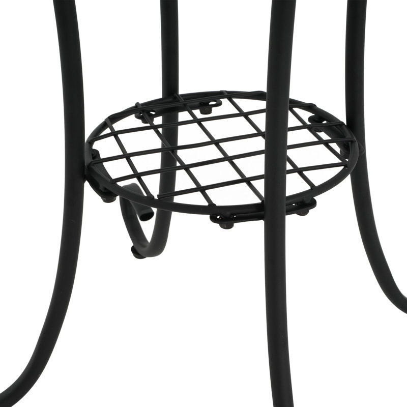 Table d'appoint de patio avec tablette