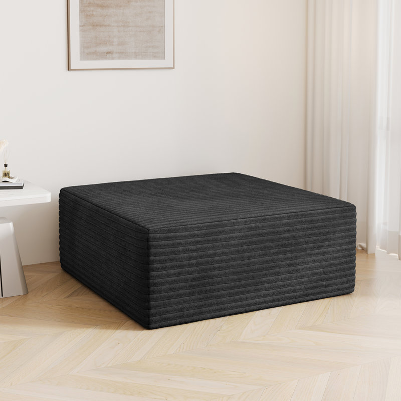 101cm Wide Seating Component Ottoman, Black