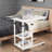 Aarah Mobile Rolling Laptop Side Table with Storage-521624434-521624435