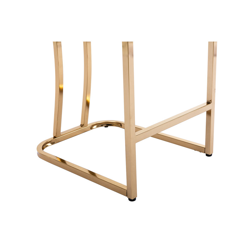 24" Upholstered Counter Stool, Cream