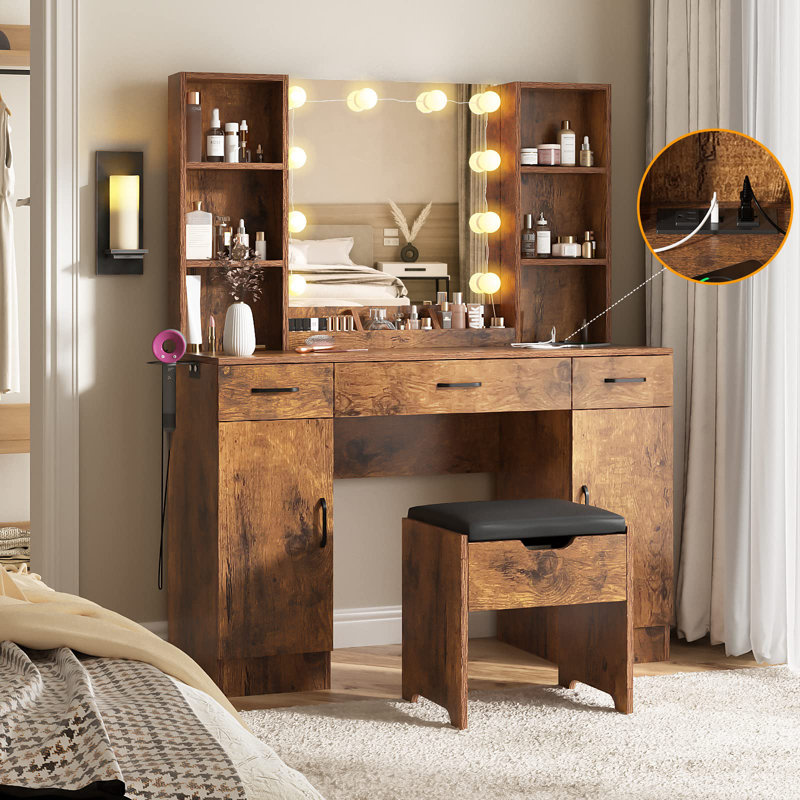 Coiffeuse Ozen, Brun