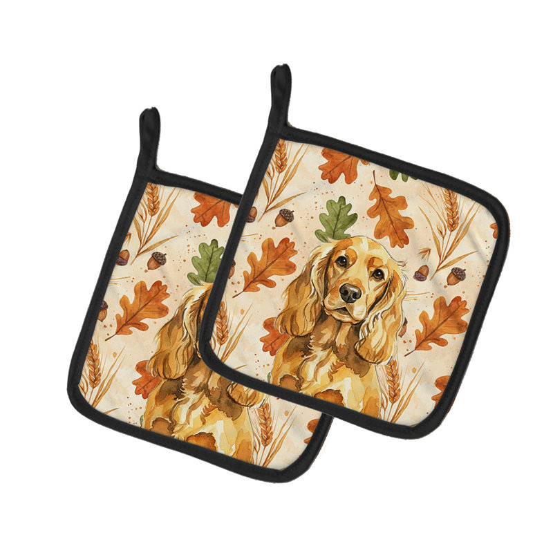 Paire de supports à casseroles Golden English Cocker Spaniel