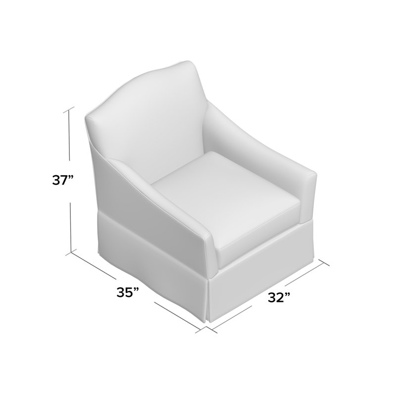 Fauteuil à housse large Florian, Gris chiné