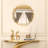 23.6" Modern Large Gold Round Pebble Wall Mirror Decor With Geometric Frame Living Room