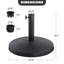 Parasol de patio extérieur ventilé rond 10 pi avec support-1190197033