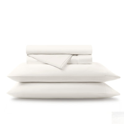 Luxurious 4-Piece Cotton Sheet Set, Bright White with Sateen Weave for Ultimate Comfort and Style