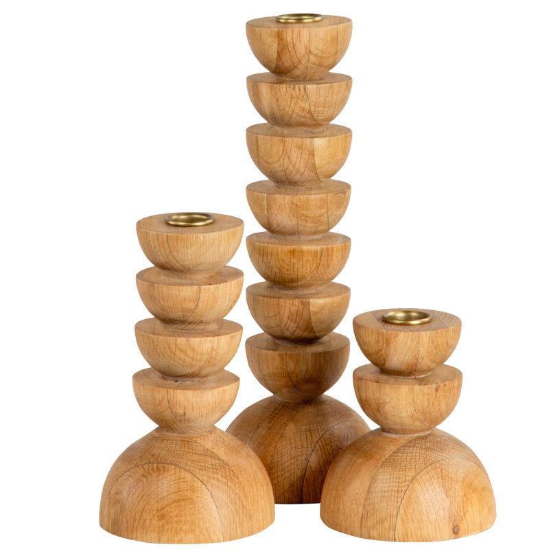 Grand porte-bougie Cupola, H 10,75 po x l 4 po x P 4 po, Naturel