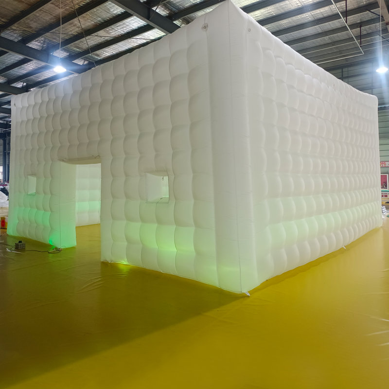 Tente gonflable Air Cube Nightclub 26 x 26 pi avec lumières DEL