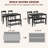 Dining Table Set For 4, Modern Kitchen Table With Chairs And Bench-440154552