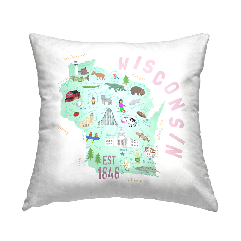 Polyester/Polyester Blend Throw Pillow, Green