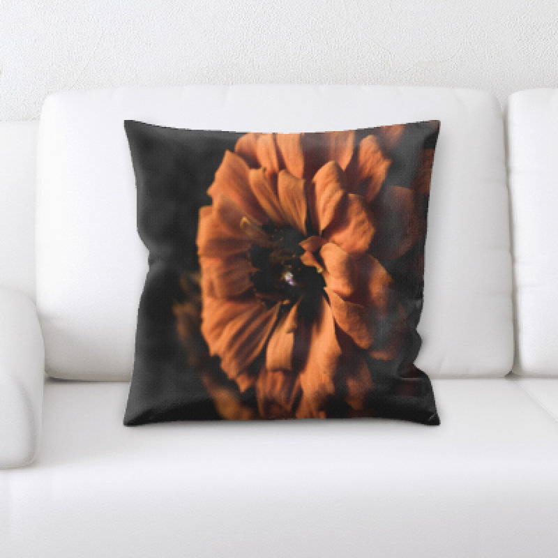 Coussin décoratif fleur à fond