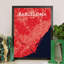 Barcelona City Map - No Frame Print-455405906