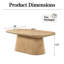 Table basse moderne de style champêtre en bois de 120 cm (47,2 po) avec un plateau ovale spacieux et un assemblage facile, idéale pour le salon et le bureau.-375464787