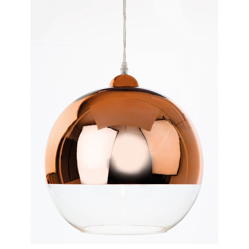 1 - Light Copper Sphere Pendant, Copper