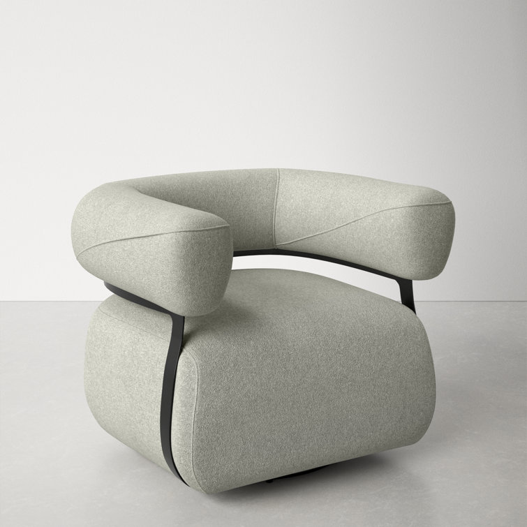 Lize Upholstered Swivel Barrel Chair