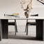 Table et chaises simples dans un ensemble de salle à manger rectangulaire de style ancien-101945918