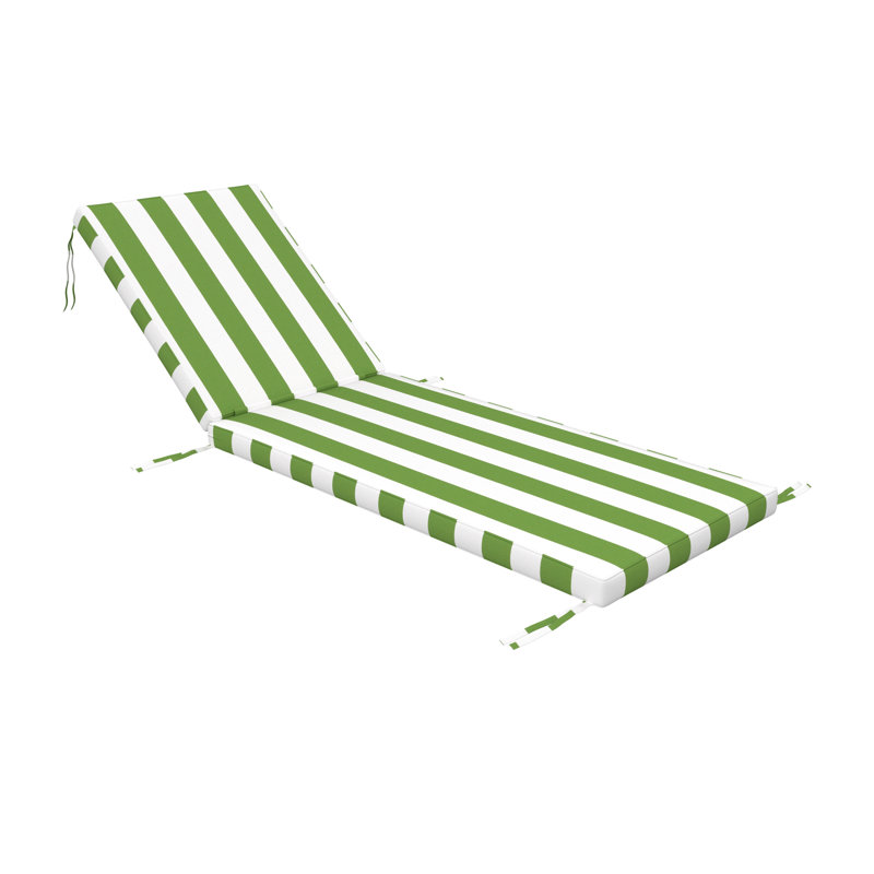 Outdoor Chaise Cushion With Sunbrella Fabric, 23" W x 75" D, Sunbrella® Refuge Garden