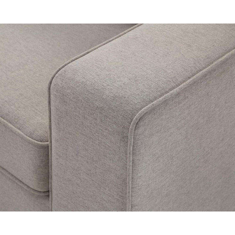 Canapé modulaire réversible en lin avec repose-pieds de 221,5 po de large Manitoba