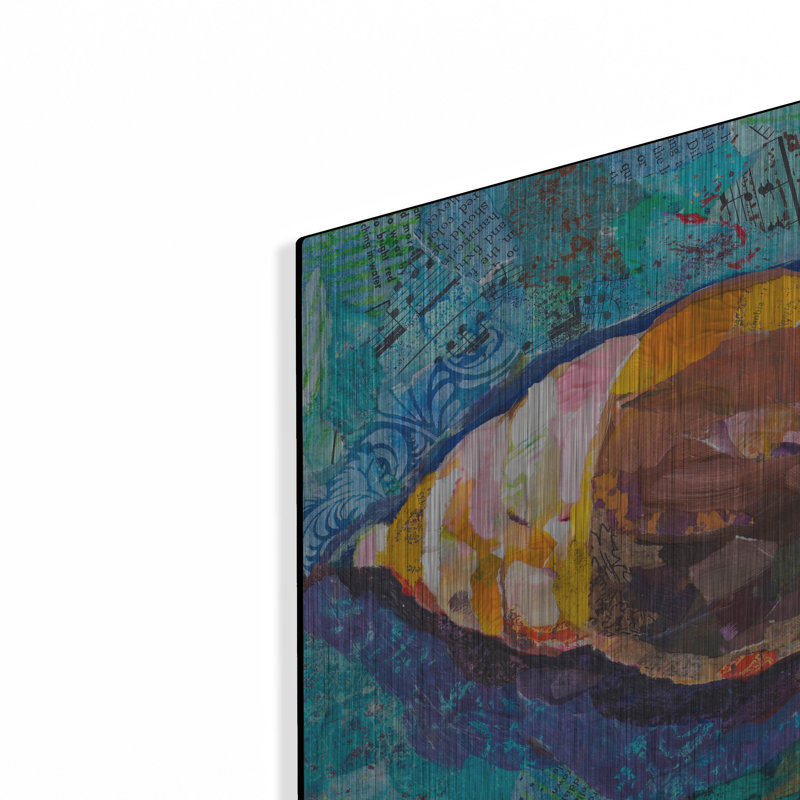 «Blue Spiral» par St. Hilaire Elizabeth, Latitude Run®, art mural en métal, 36 po x 36 po, H 12 po x l 12 po