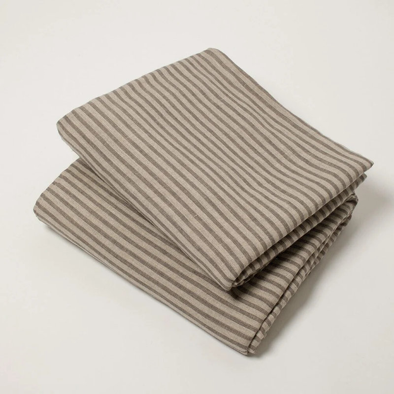 Housse de couette Nardi, Housse de couette pour très grand lit, Brun