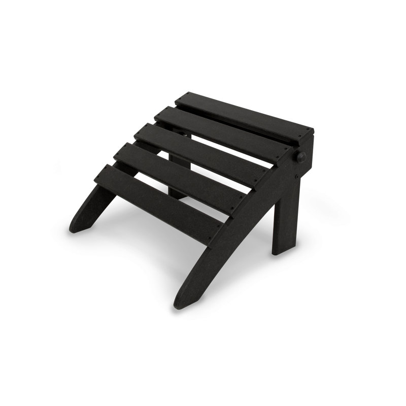 Repose-pieds pliant POLYWOOD Classics Classics, Noir