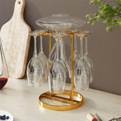 Jiaruo Tabletop Wine Bottle & Glass Rack