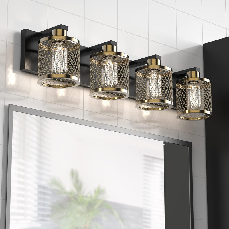 Overholt 4 - Light Dimmable Vanity Light, Bronze