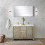 Meuble-lavabo double bleu marine 48 po X P 20 po D, dessus en quartz blanc et robinet en métal-117978835-117978833