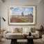 Tulip Fields with the Rijnsburg Windmill-Claude Monet - reproduction d'art encadrée avec passe-partout et verre - 1886-534353906-534353908-534353914