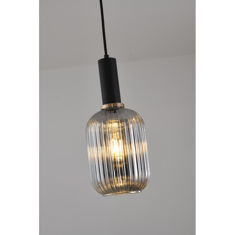 Newbold Industrial 1 Light Glass Shade Pendant
