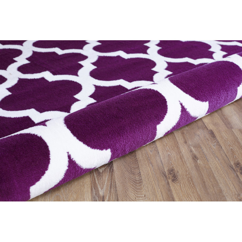 Tapis abstrait mauve tendance, Rectangle 2 pi x 3 pi 6 po