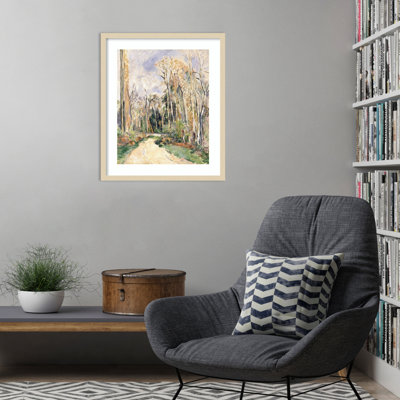 «Path at the Entrance of the Forest» par Paul Cezanne, impression d'art mural en bois