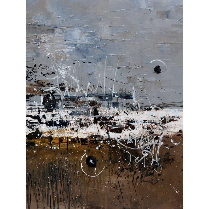 Euclidean Discovery par Pol Ledent - Peinture, H 31,25 po x l 25,25 po, Papier avec cadre noir