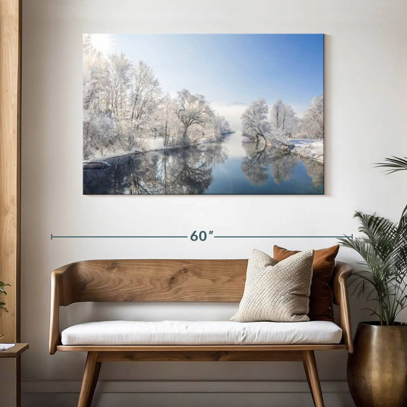 Arbres de neige Alvord Lake Kochelsee, H 32 po x l 48 po