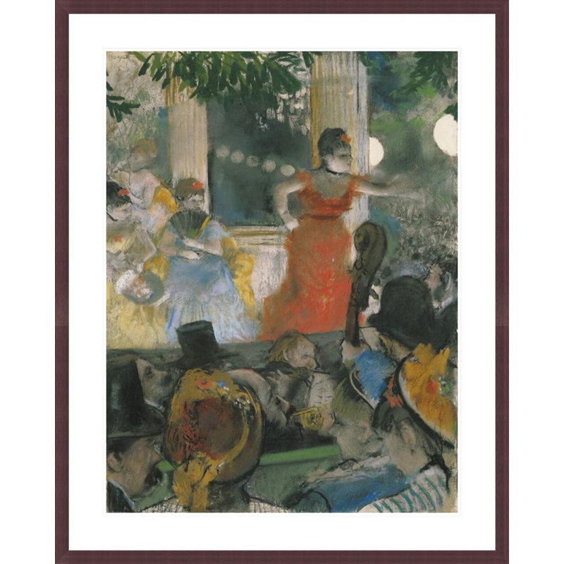 «Cafe concert at Les Ambadoreurs» par Edgar Degas, impression giclée encadrée, H 41,5 po x l 33,39 po