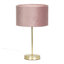 Dadiva Brushed Chrome Stem Table Lamp with Velvet Reni Shade-1570921150-1570921151-1570921149